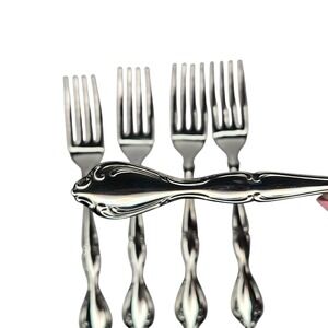 Set Of 4 Dinner Forks Oneida Community Cantata Stainless Flatware Y2